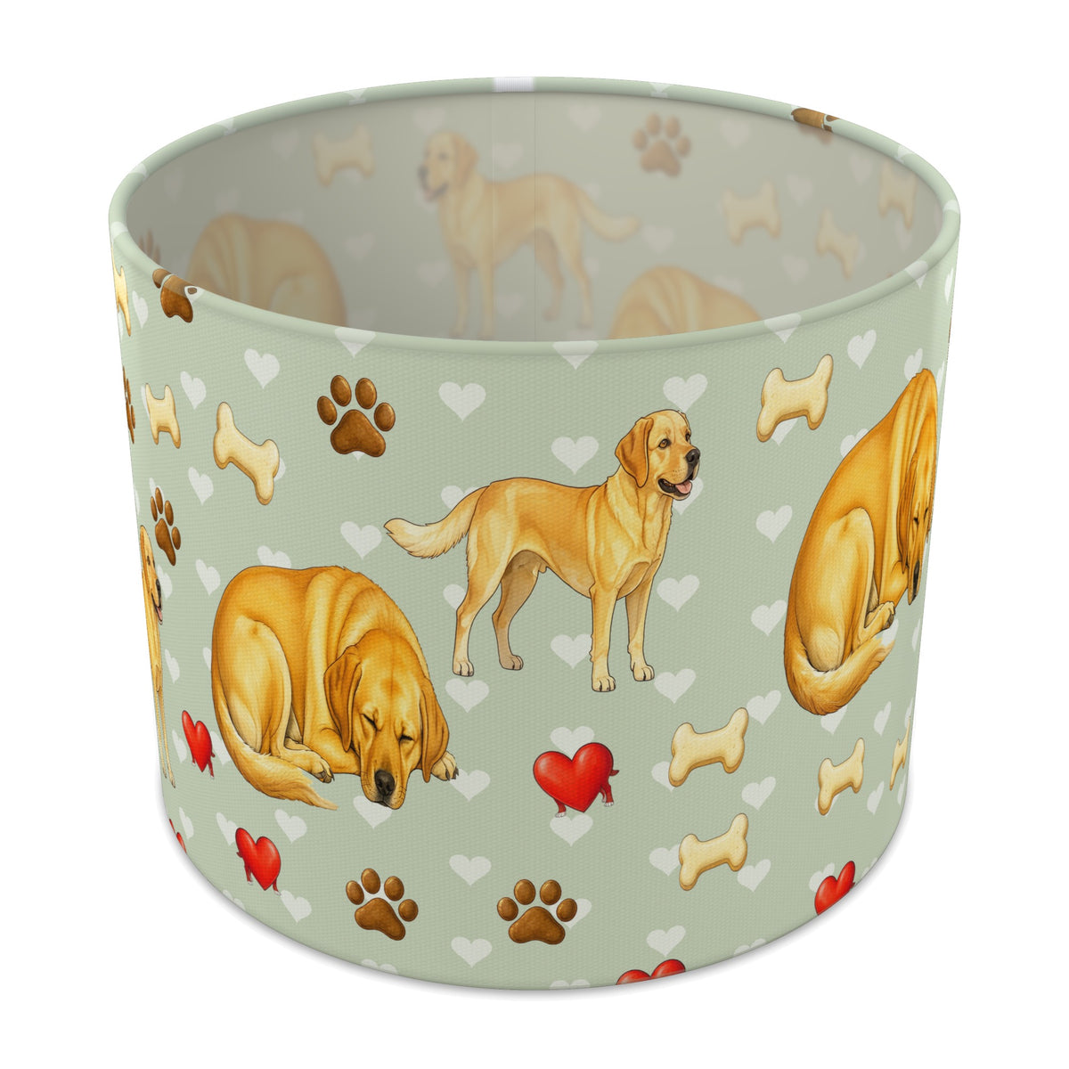 Sage Labrador Love II lampshade - 25cm x 20cm Table