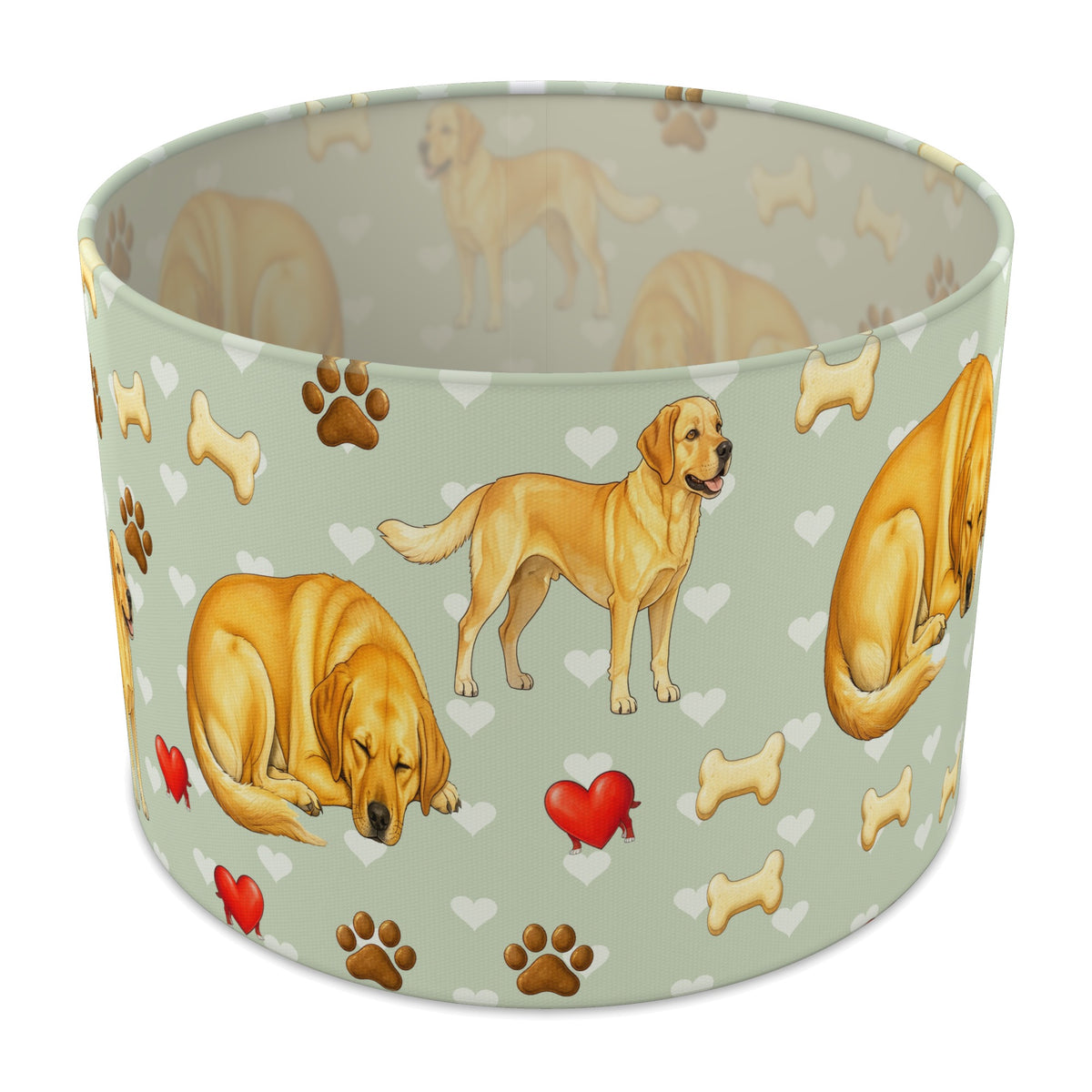 Sage Labrador Love II lampshade - 30cm x 21cm Table