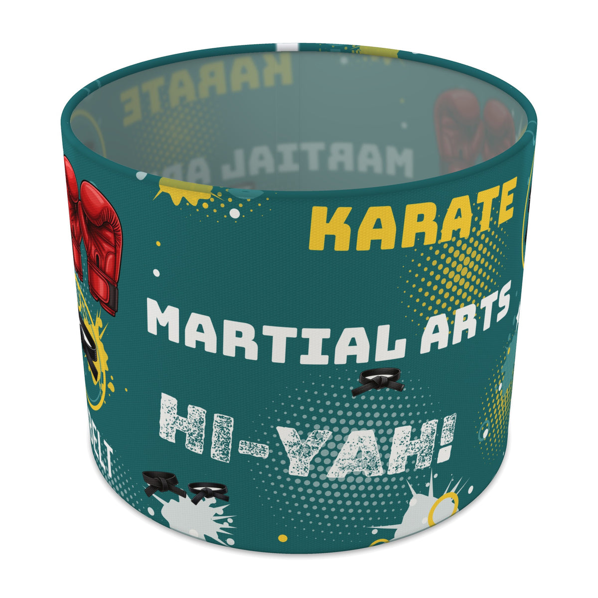 Teal Karate Kid II lampshade - 25cm x 20cm Table