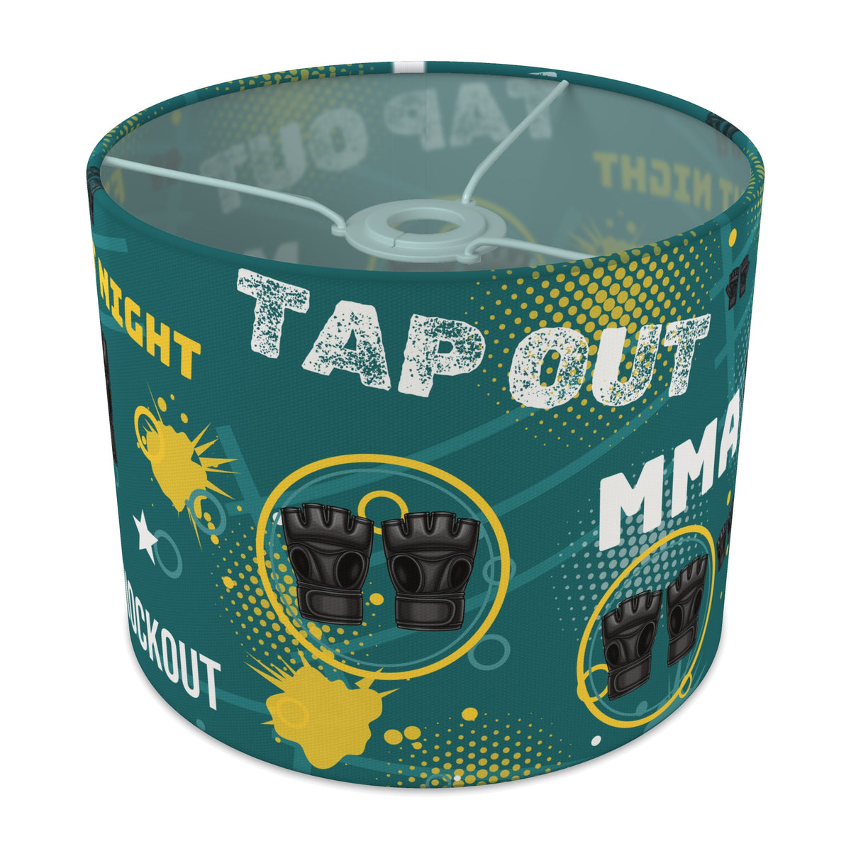 Teal Fight Night II lampshade - 25cm x 20cm Ceiling