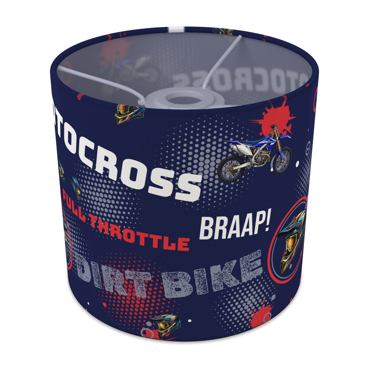 Navy Blue Full Throttle II lampshade - 20cm x 18.5cm Ceiling - main photo