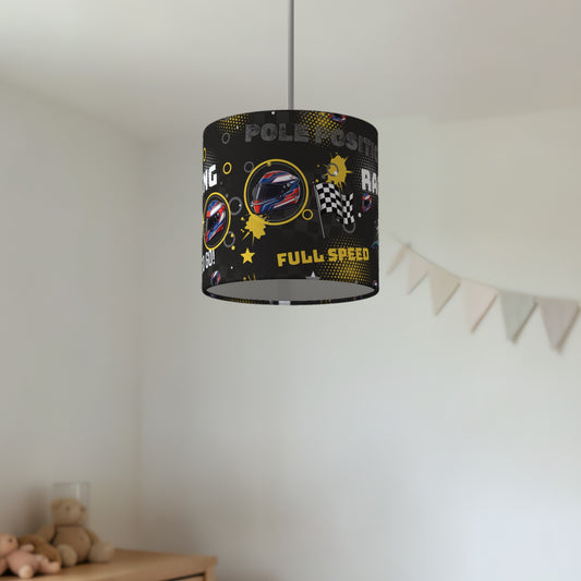 Black And Yellow Pole II lampshade - 20cm x 18.5cm Ceiling - photo 2