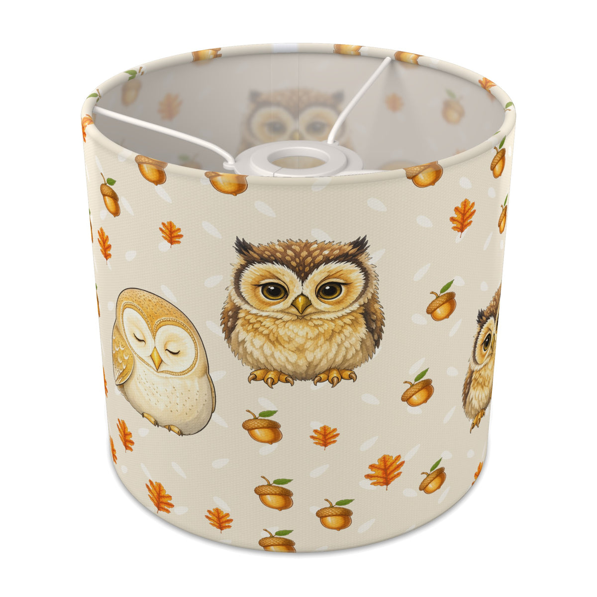 Cream Night Owls II lampshade - 20cm x 18.5cm Ceiling - main photo
