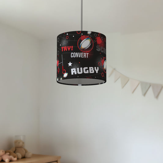 Black Rugby Crazy II lampshade - 20cm x 18.5cm Ceiling - photo 2