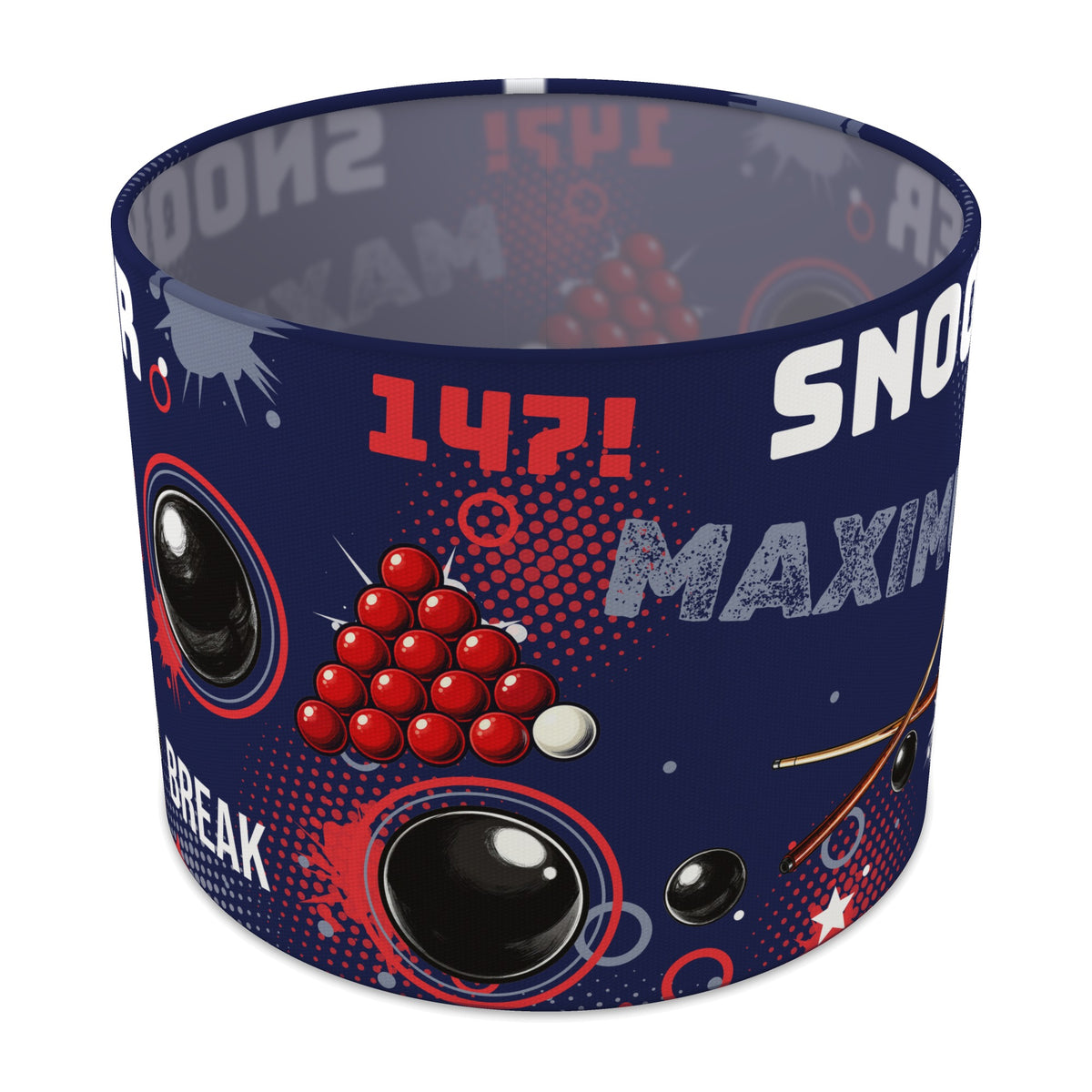 Navy Snooker Break II lampshade - 25cm x 20cm Table
