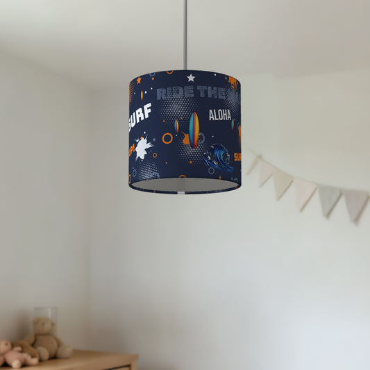 Navy Surf's Up II lampshade - 20cm x 18.5cm Ceiling - photo 2