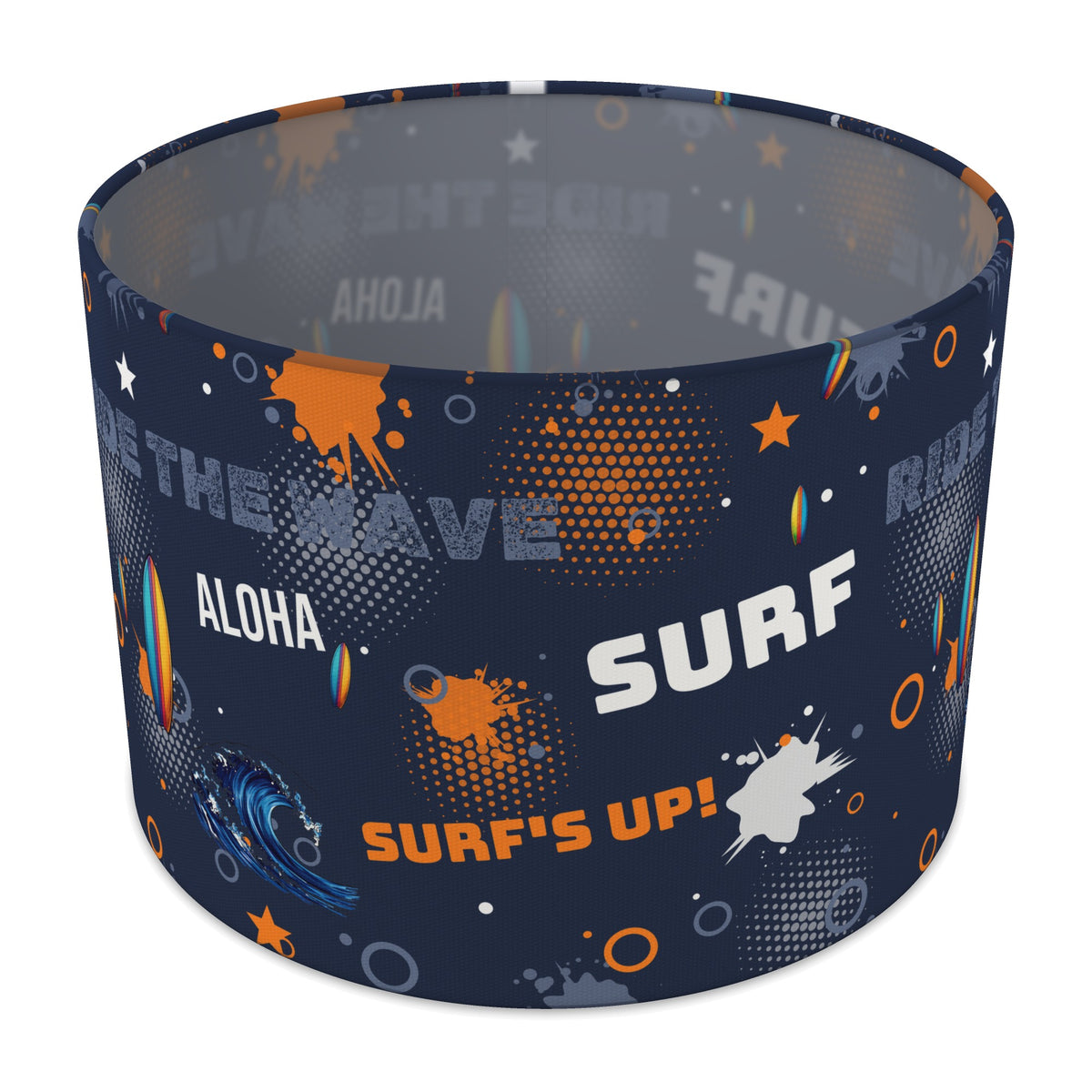Navy Surf's Up II lampshade - 30cm x 21cm Table