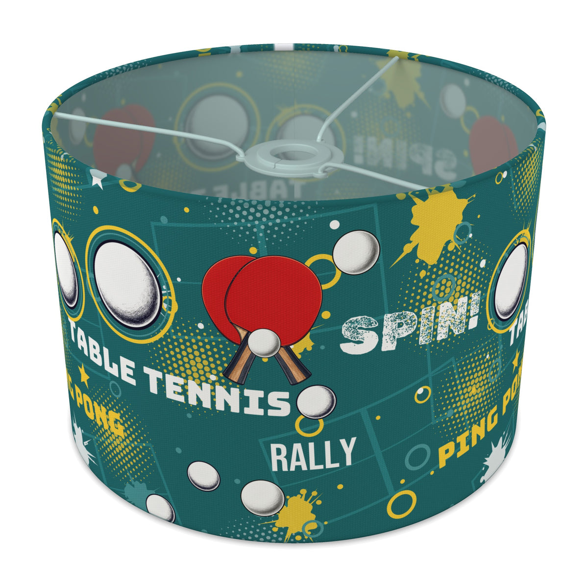 Teal Ping Pong Rally II lampshade - 30cm x 21cm Ceiling