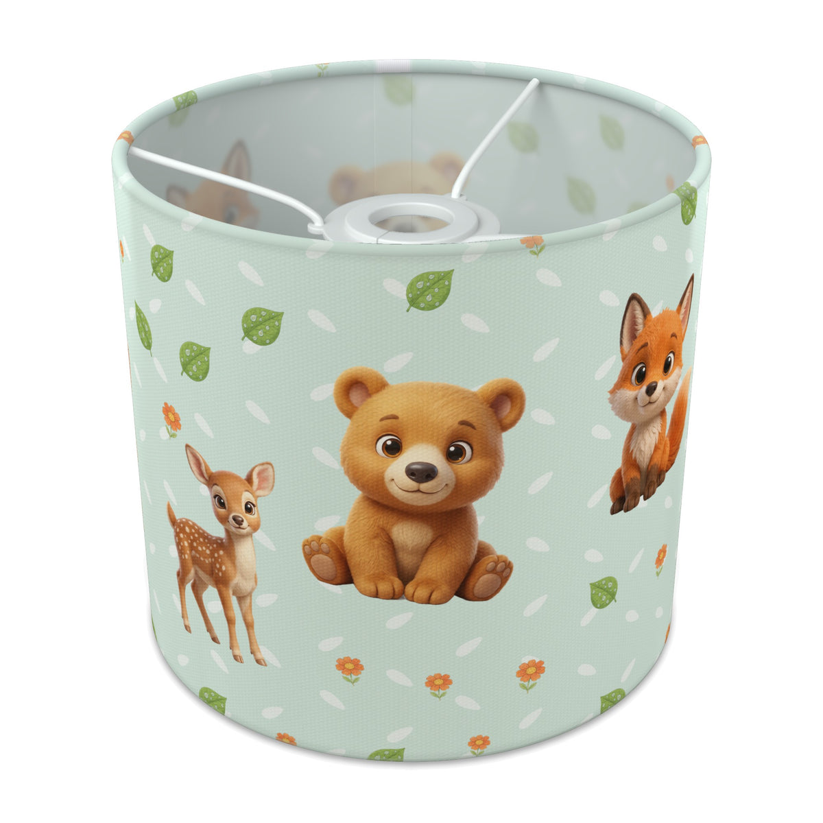 Mint Baby Woodland Friends II lampshade - 20cm x 18.5cm Ceiling - main photo