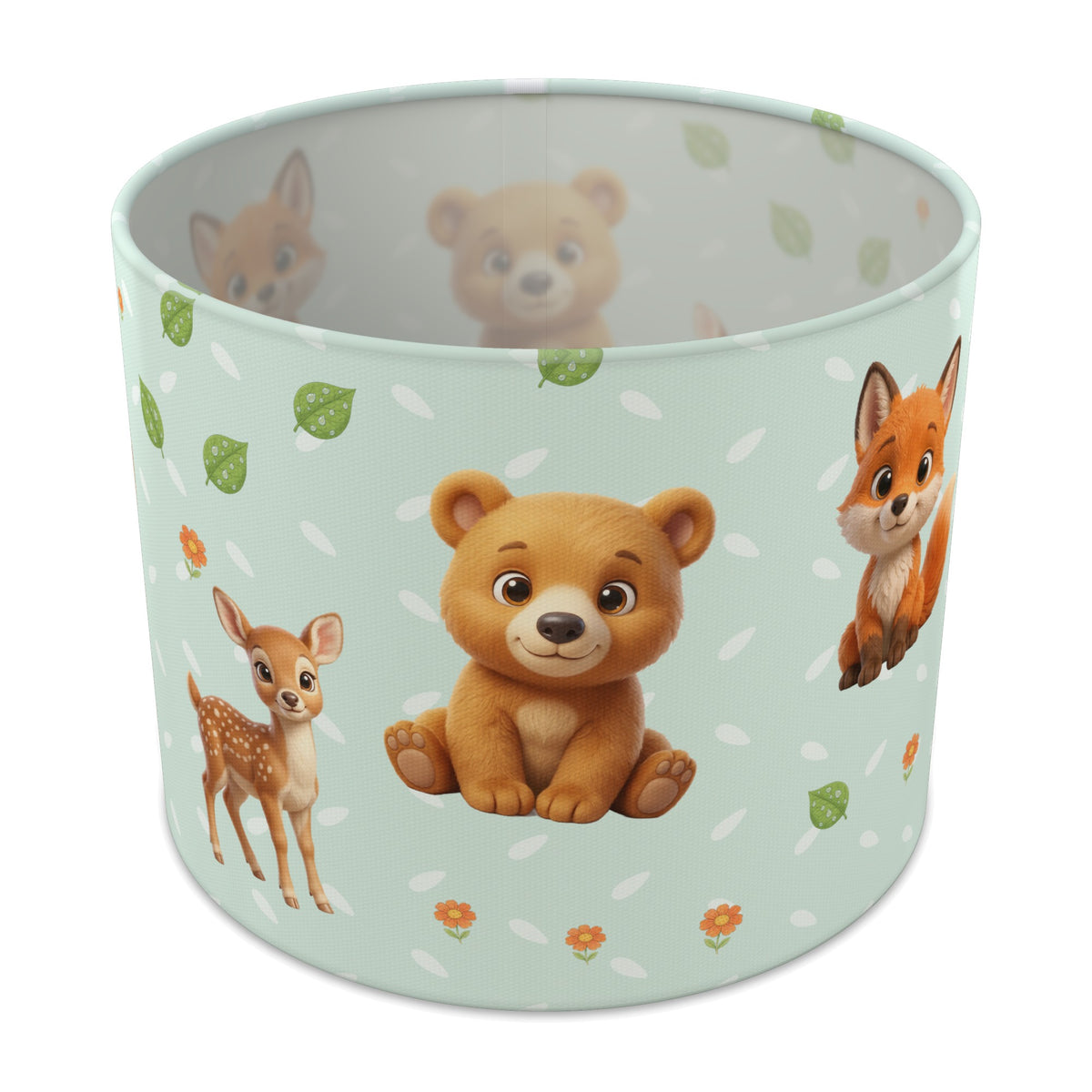 Mint Baby Woodland Friends II lampshade - 25cm x 20cm Table