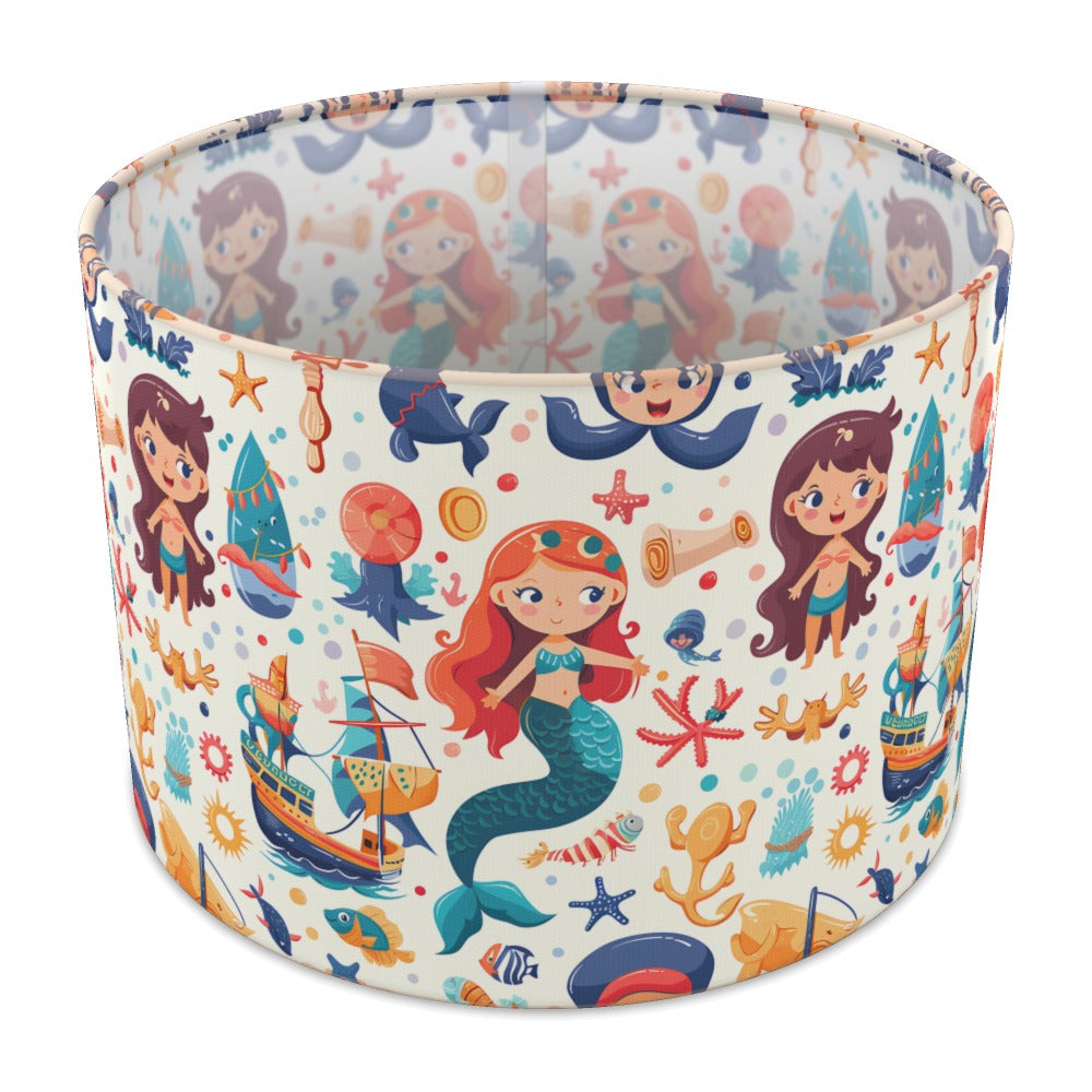 Mermaids and Sailboats lampshade - 30cm Table