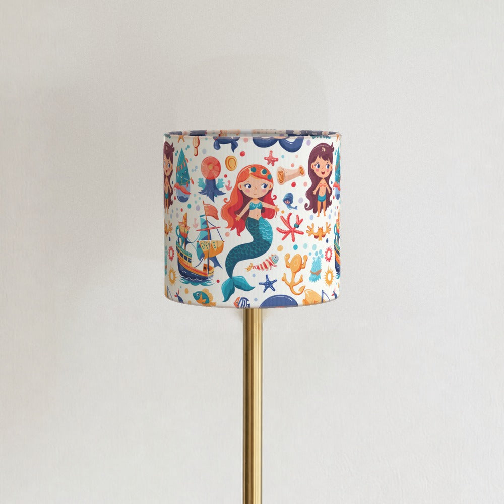 Mermaids and Sailboats lampshade