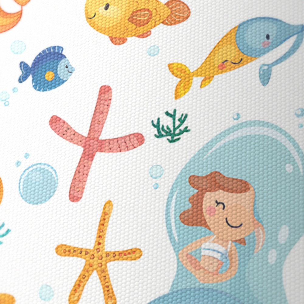 Mermaids and Whales lampshade