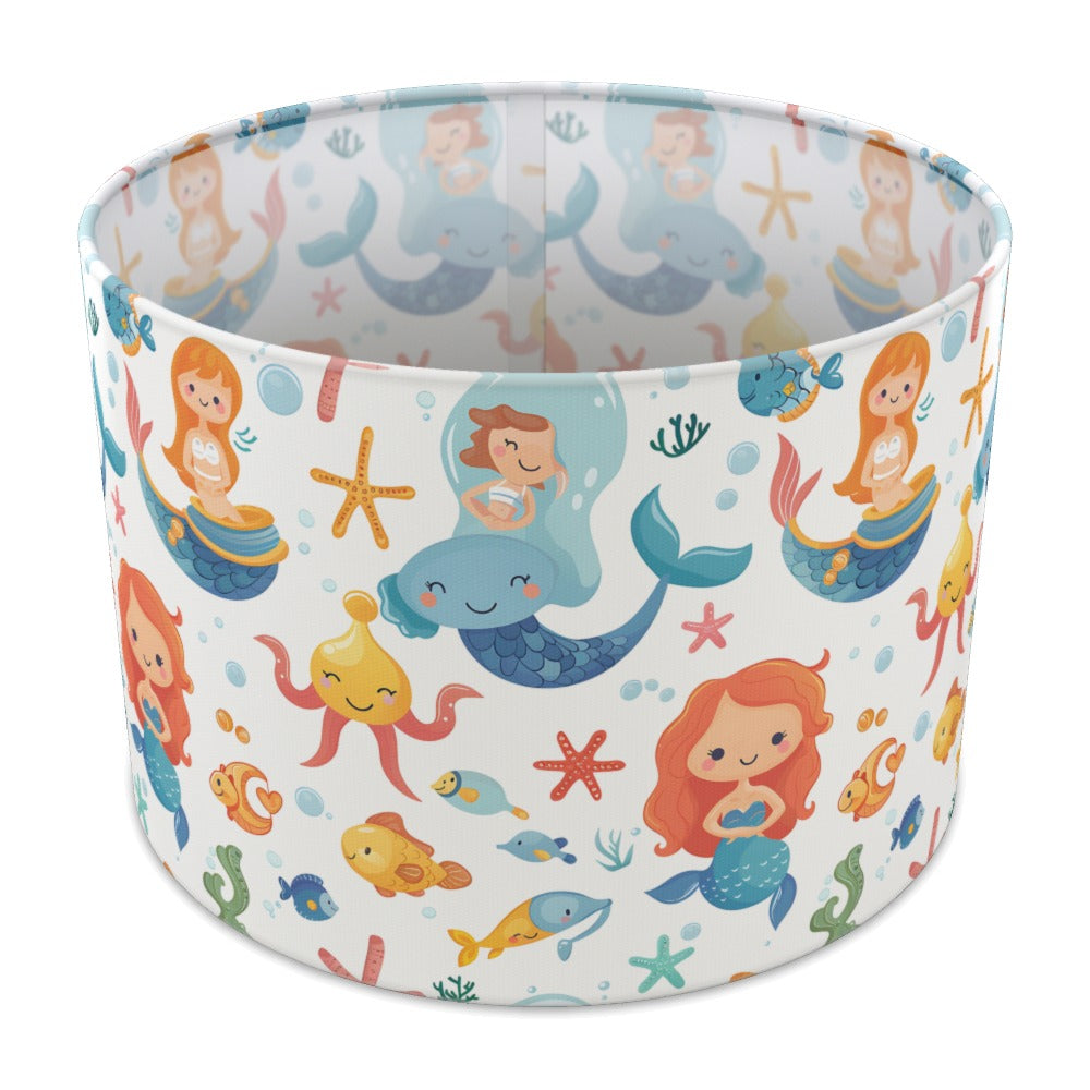 Mermaids and Whales lampshade - 30cm Table