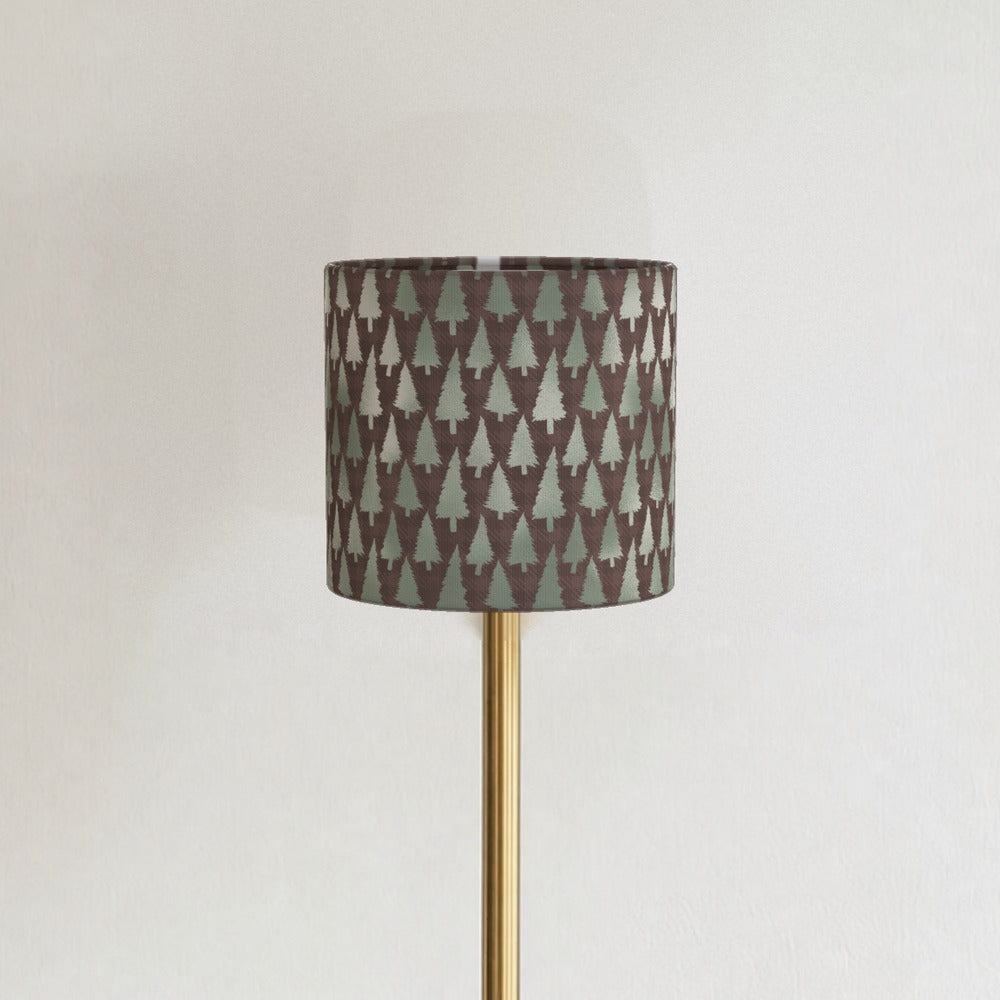 Festive Evergreen Christmas Tree Pattern lampshade