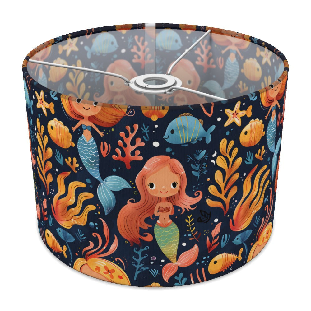 Mermaid with Coral and Fish lampshade - 30cm Ceiling