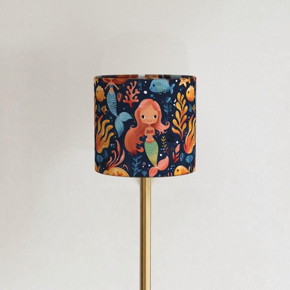 Mermaid with Coral and Fish lampshade