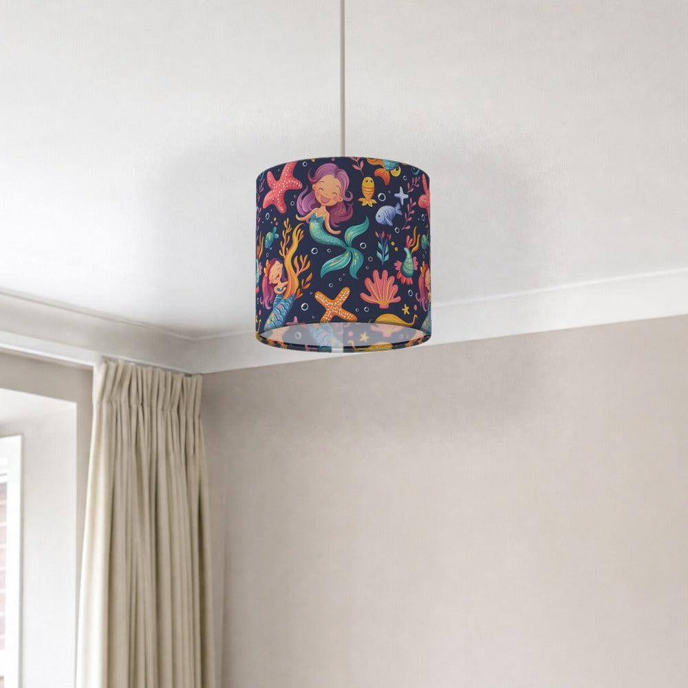 Mermaids and Starfish lampshade