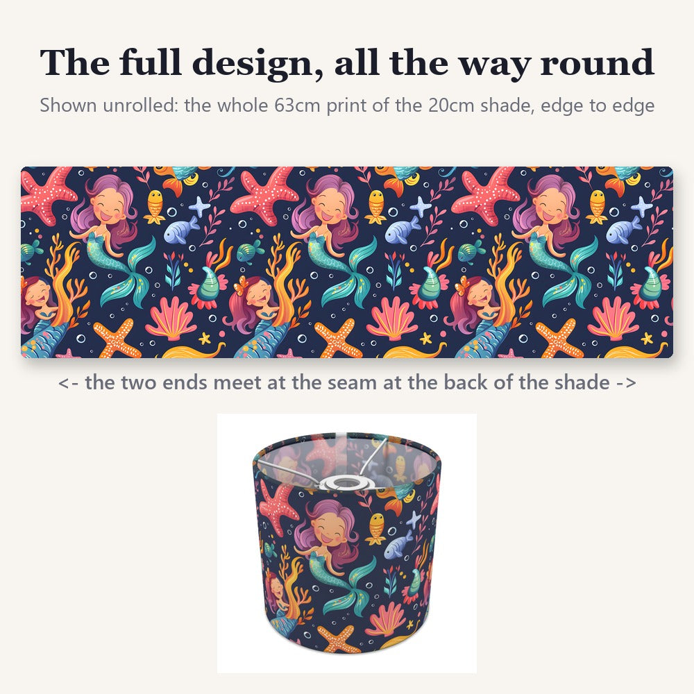 Mermaids and Starfish lampshade