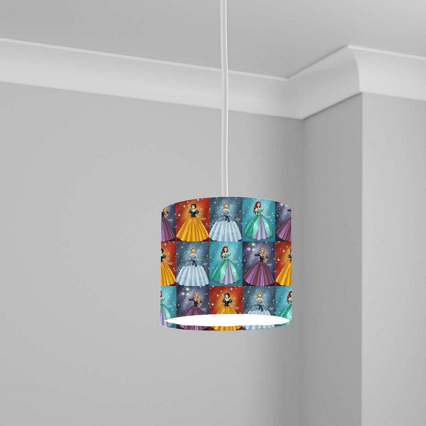Colorful Princess Pattern Ceiling Lampshade Lightshade for Nursery - 20cm x 18.5cm