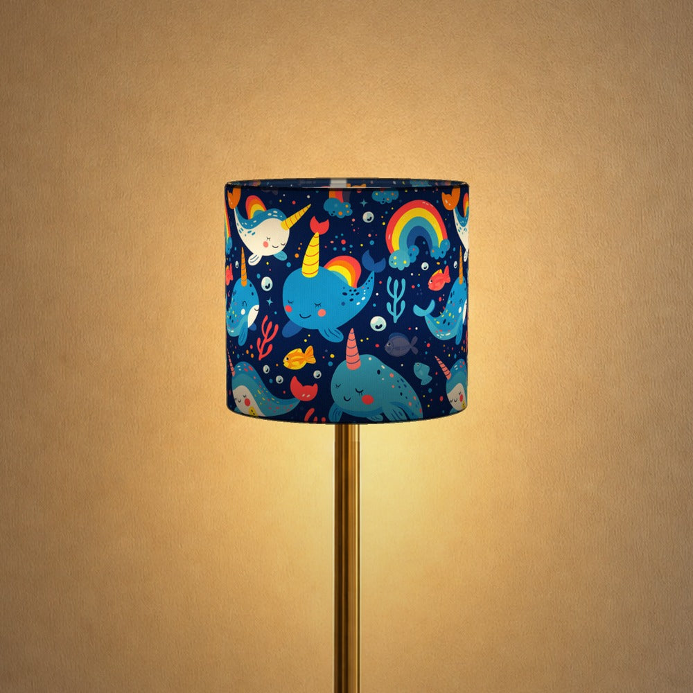 Narwhals Rainbows Fish lampshade
