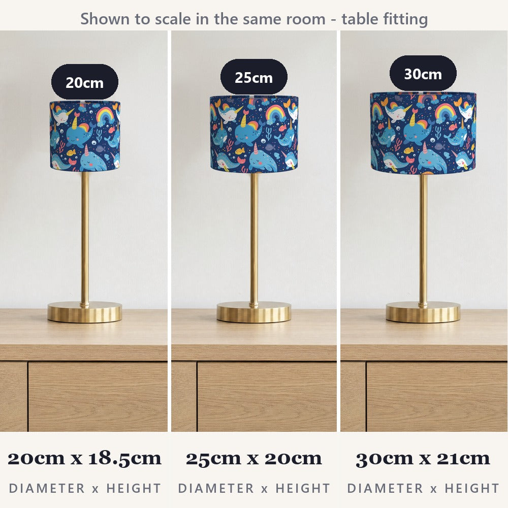 Narwhals Rainbows Fish lampshade