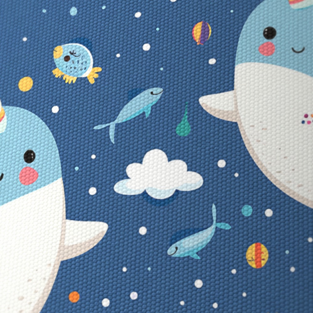 Narwhal Whale Clouds lampshade