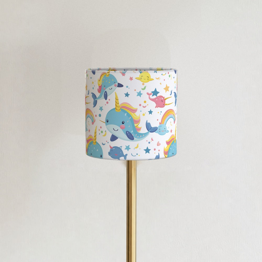 Narwhal Rainbow Stars lampshade