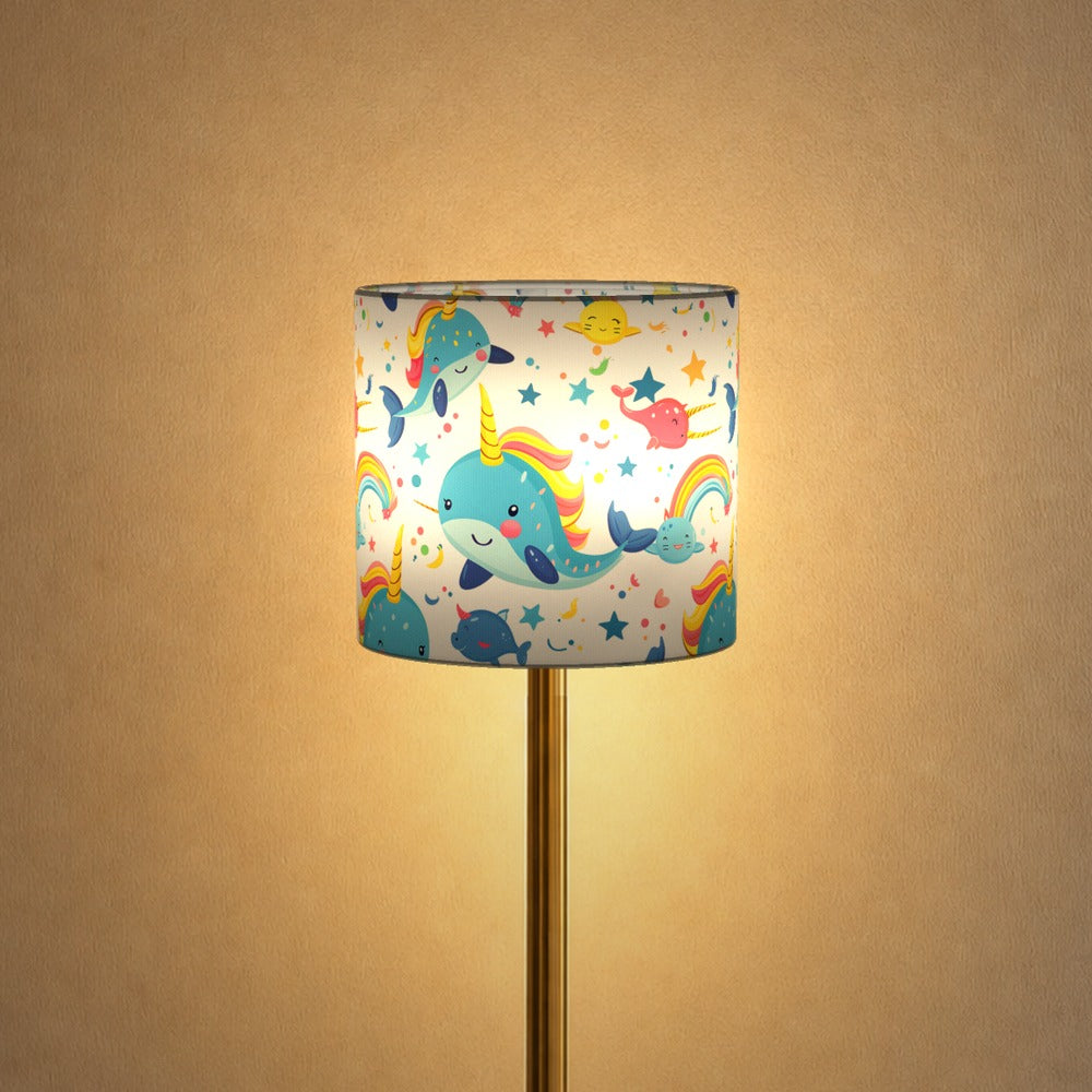 Narwhal Rainbow Stars lampshade
