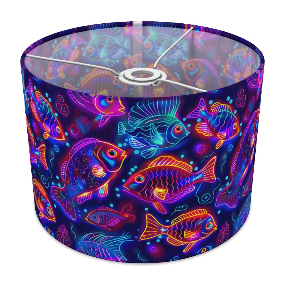 Vibrant Neon Fish lampshade - 30cm Ceiling