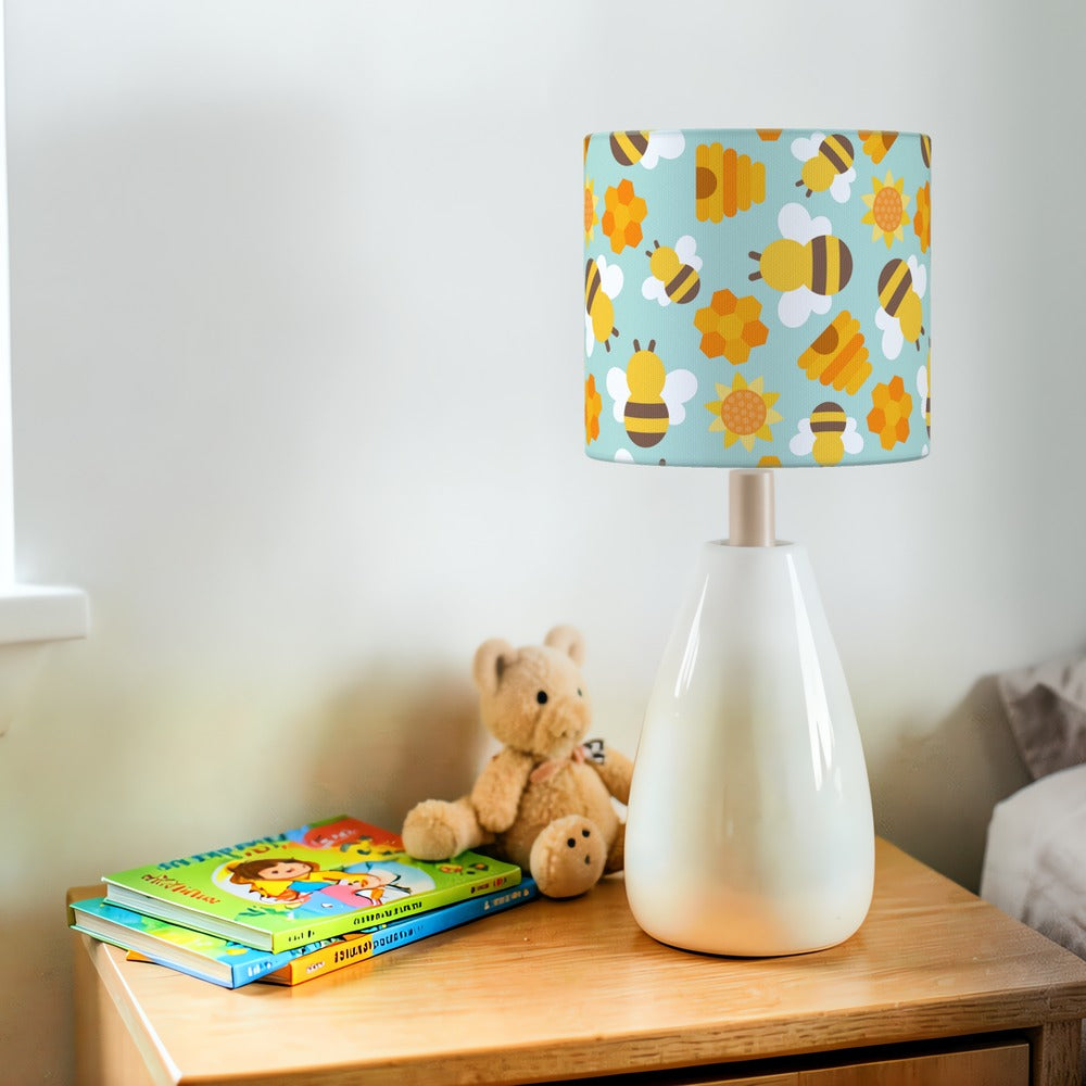 Cute Bees and Honeycomb lampshade