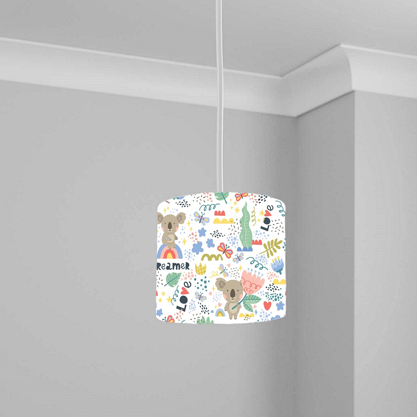 Koala Bear Jungle Ceiling Lampshade Lightshade for Nursery - 20cm x 18.5cm