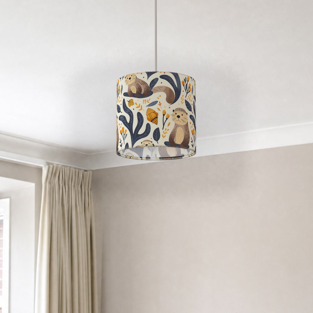 Otters And Seashells E EC lampshade