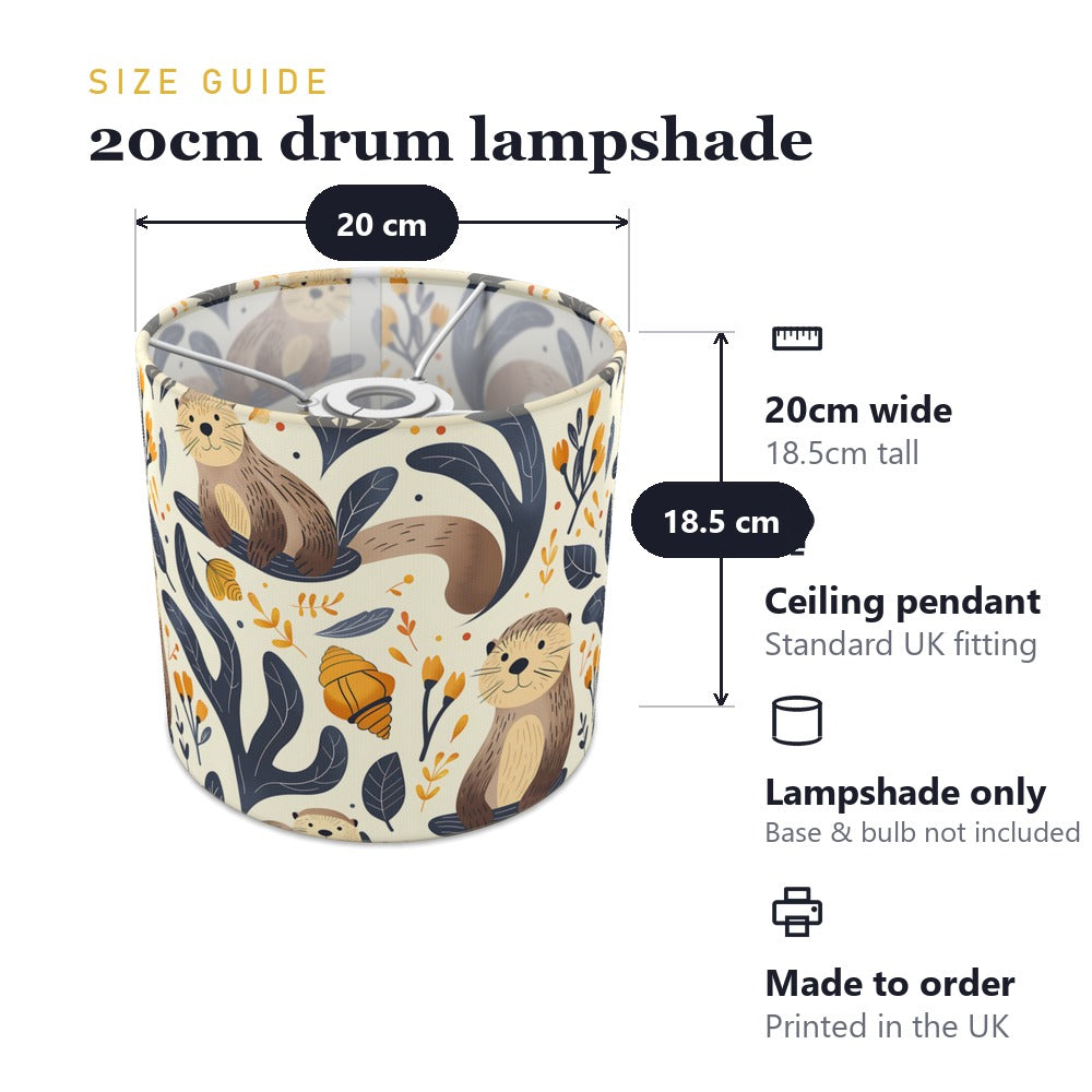 Otters And Seashells E EC lampshade