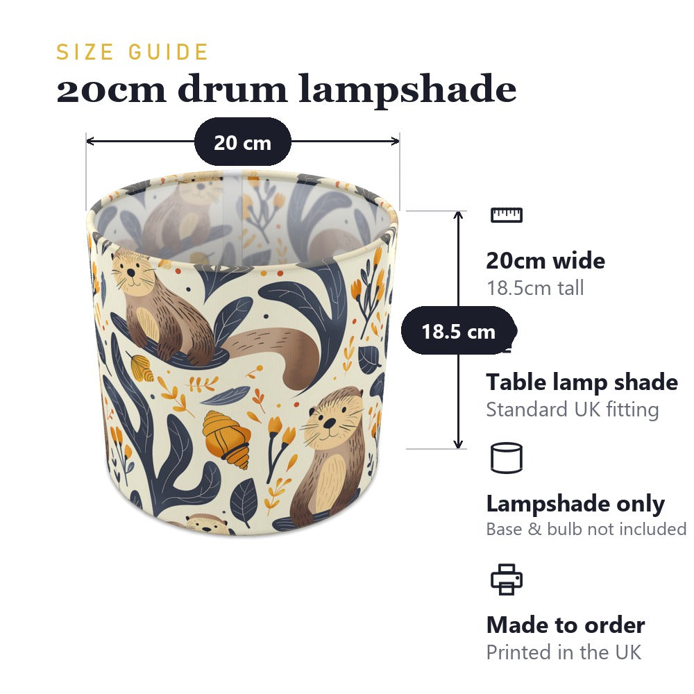 Otters And Seashells E EC lampshade