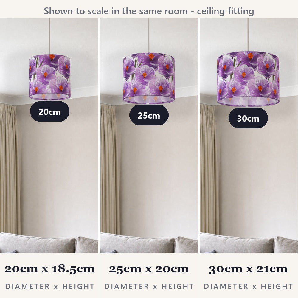 Purple Floral Hibiscus lampshade