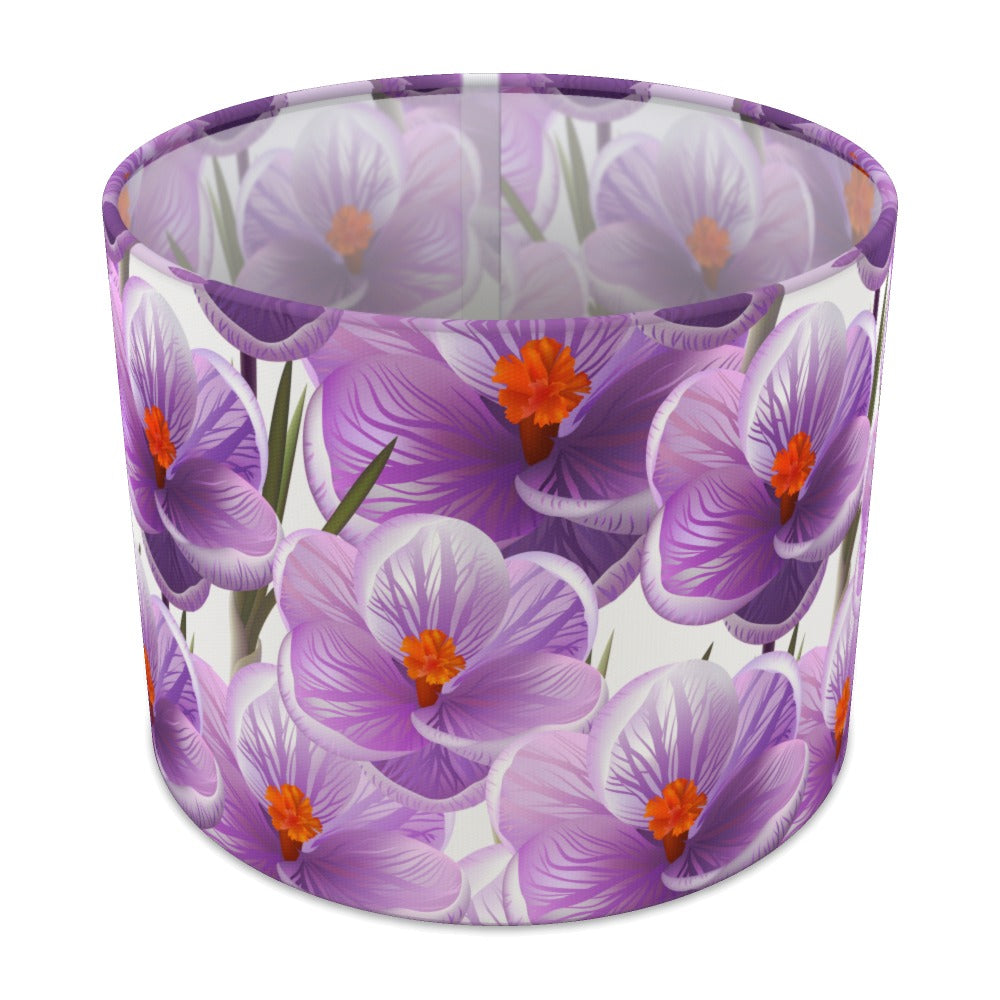 Purple Floral Hibiscus lampshade - 25cm Table