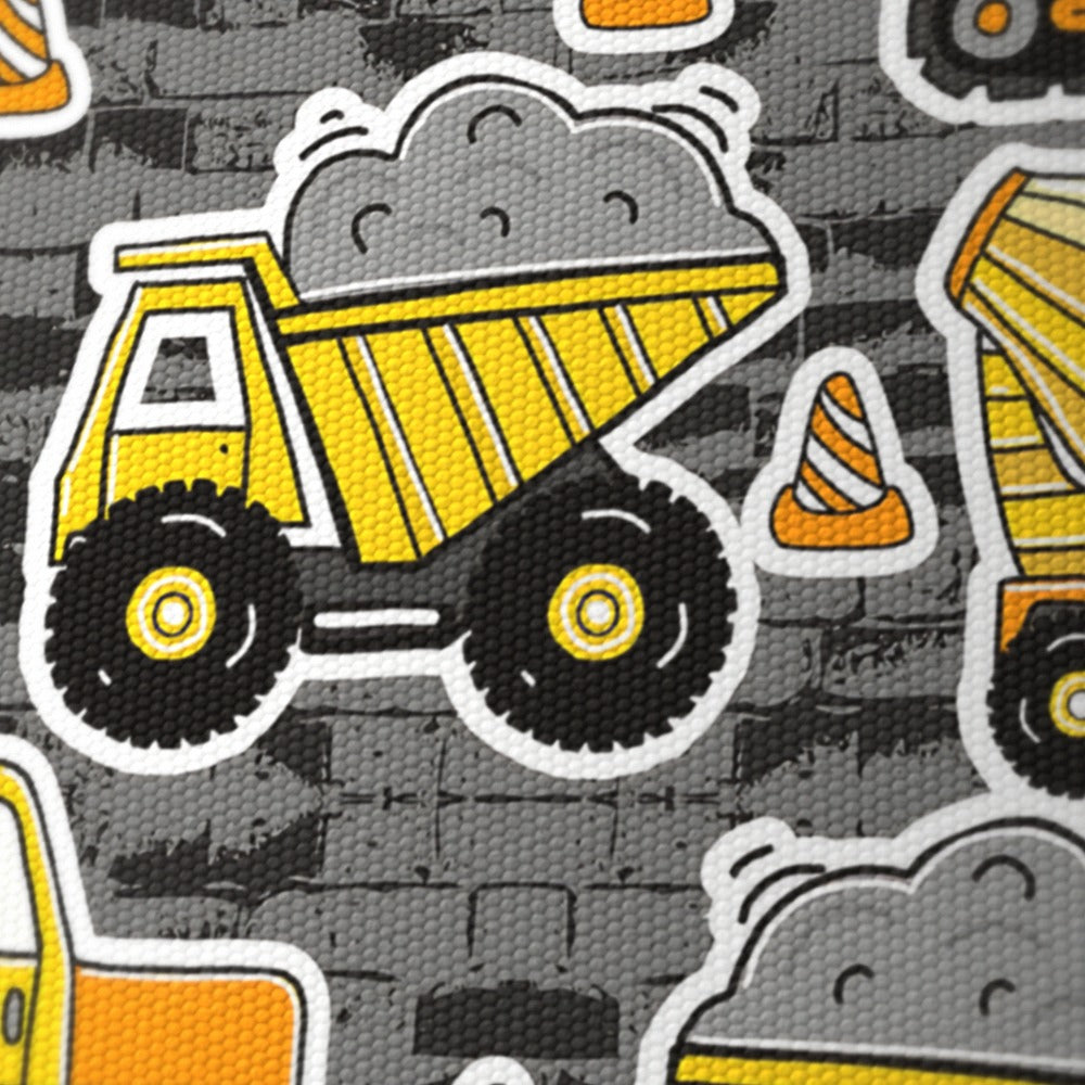 Blue Construction Vehicle Pattern lampshade
