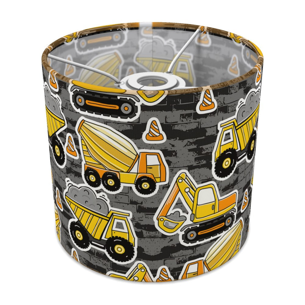 Blue Construction Vehicle Pattern lampshade - 20cm Ceiling