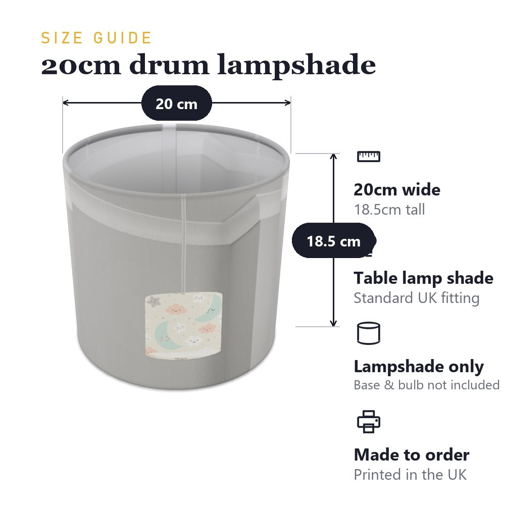 Pastel Moon and Cloud Pattern lampshade