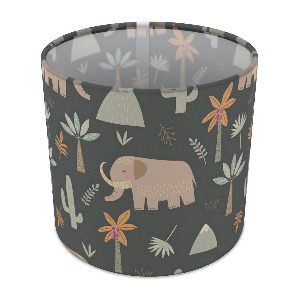 Jungle Safari Elephant Pattern lampshade - 20cm Table