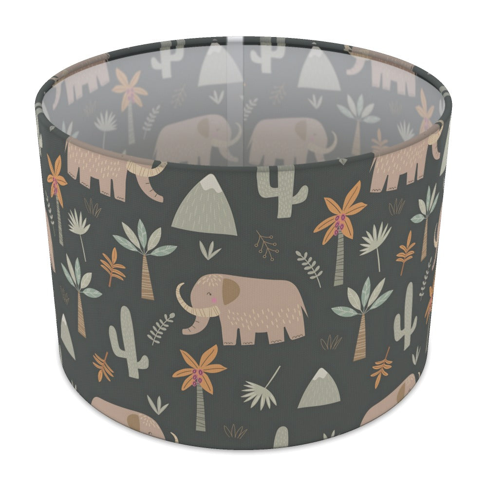 Jungle Safari Elephant Pattern lampshade - 30cm Table