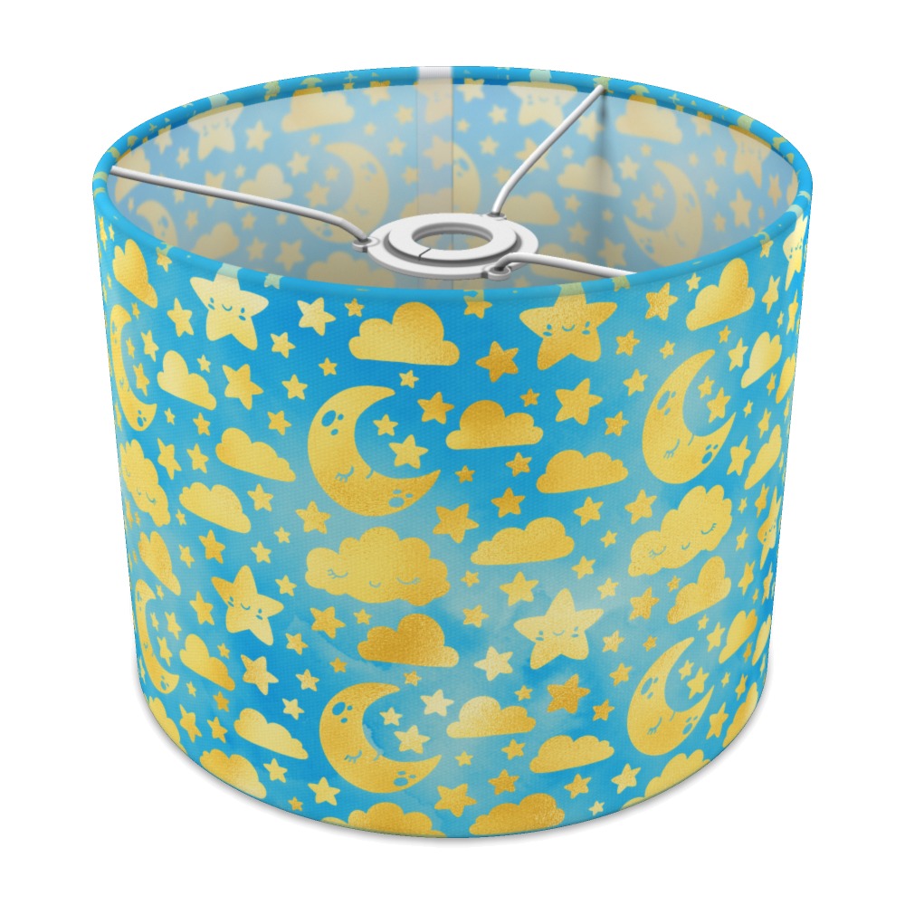 Gold Moon and Stars lampshade - 25cm Ceiling