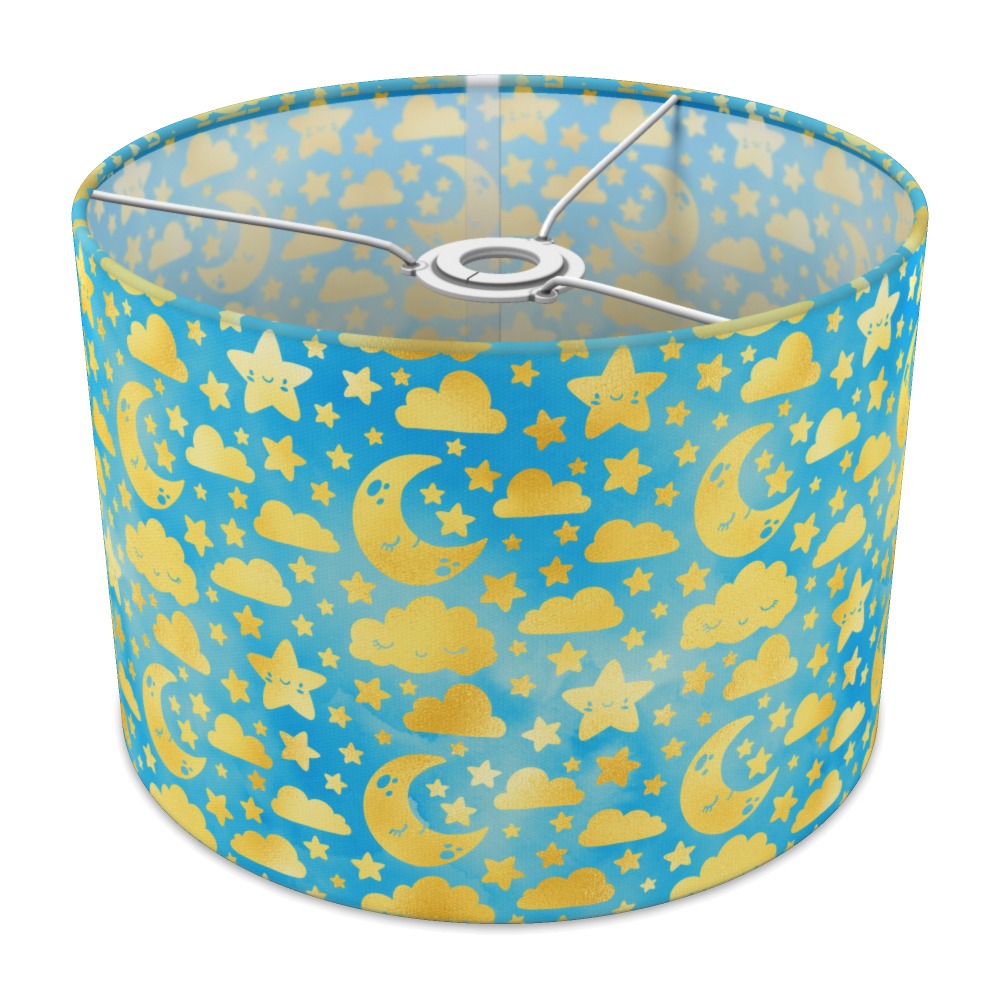 Gold Moon and Stars lampshade - 30cm Ceiling