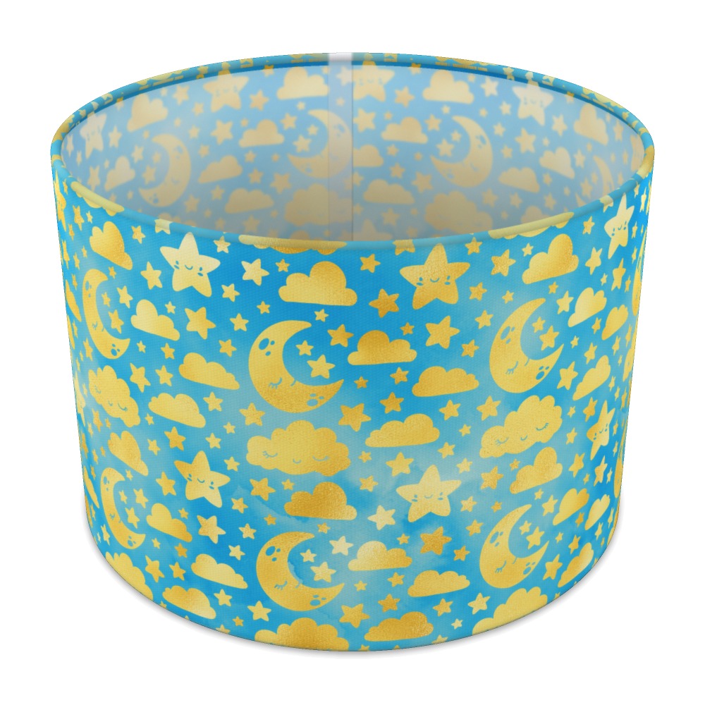 Gold Moon and Stars lampshade - 30cm Table