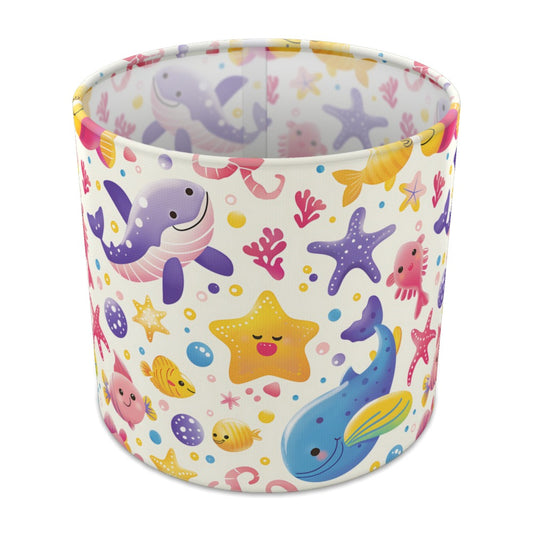 Playful Dolphins and Stars lampshade - 20cm Table
