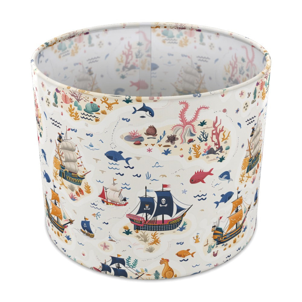 Colourful Ships and Sea Life lampshade - 25cm Table