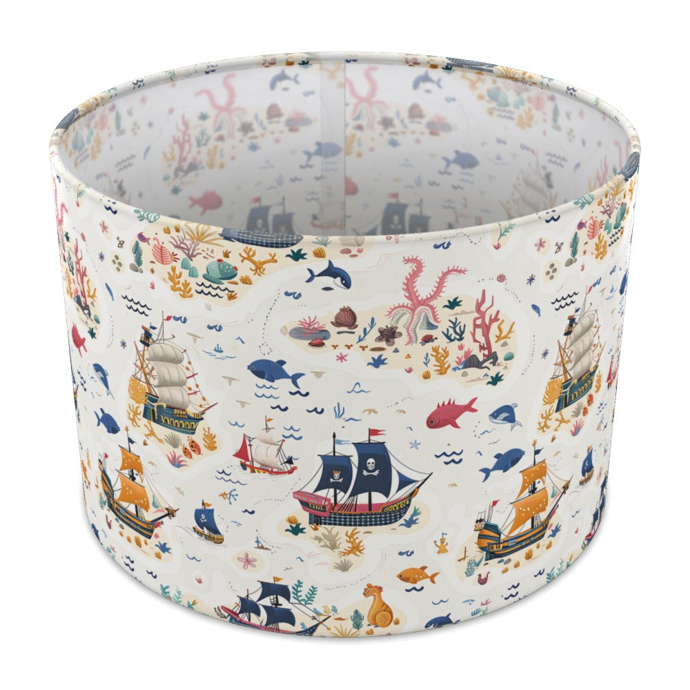 Colourful Ships and Sea Life lampshade - 30cm Table