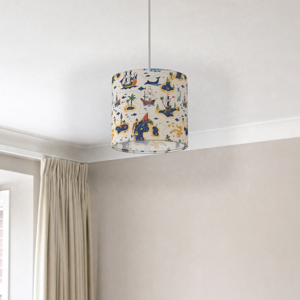 Sailing Ships and Whales lampshade