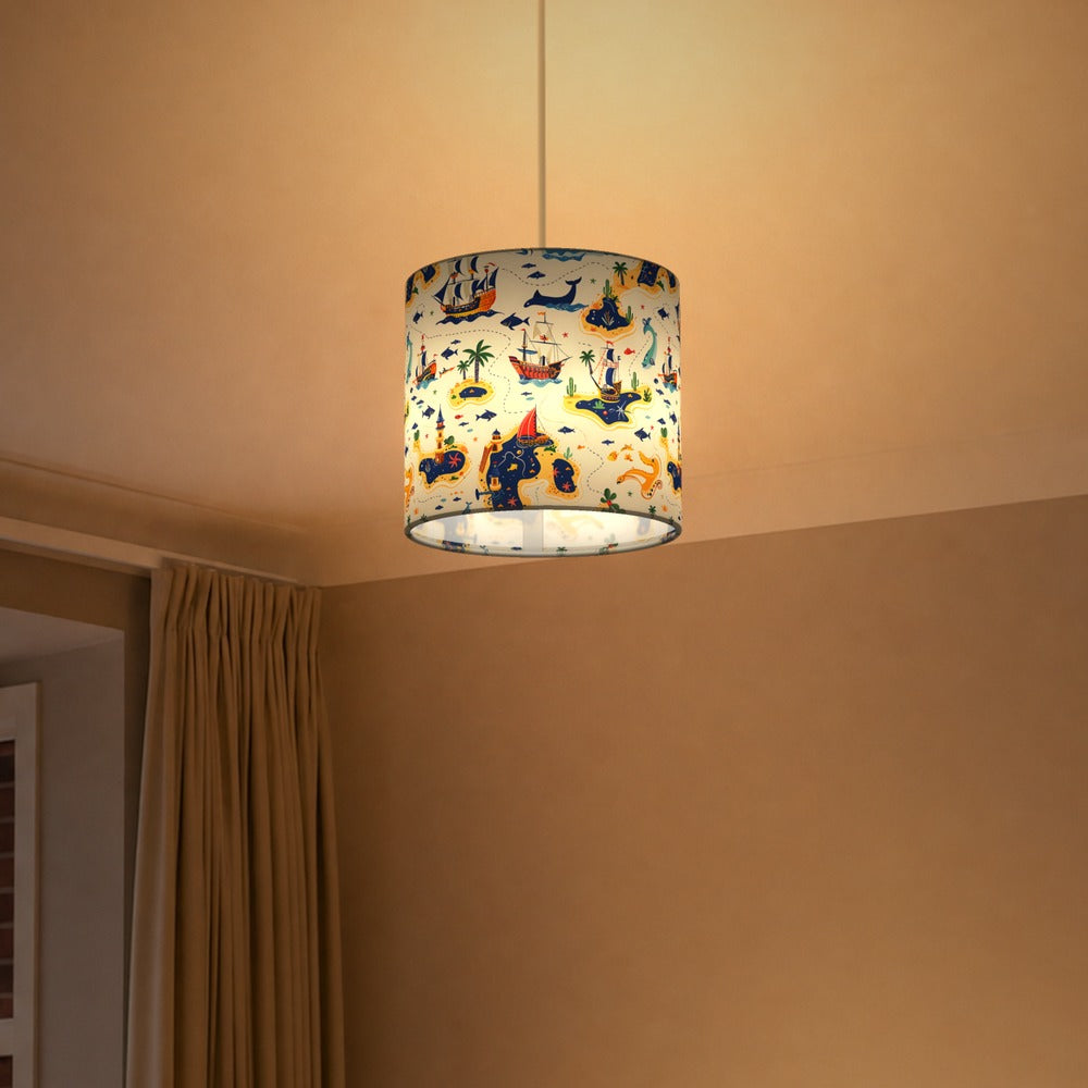 Sailing Ships and Whales lampshade